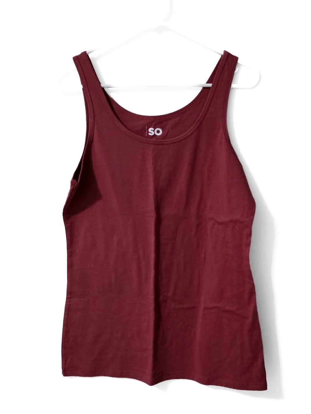 SO Women's Red Tank Top - Classic Scoop Neck Size XL